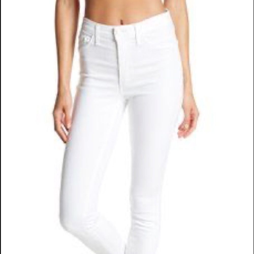 JOES White fringe bottom skinny jeans NEVER WORN